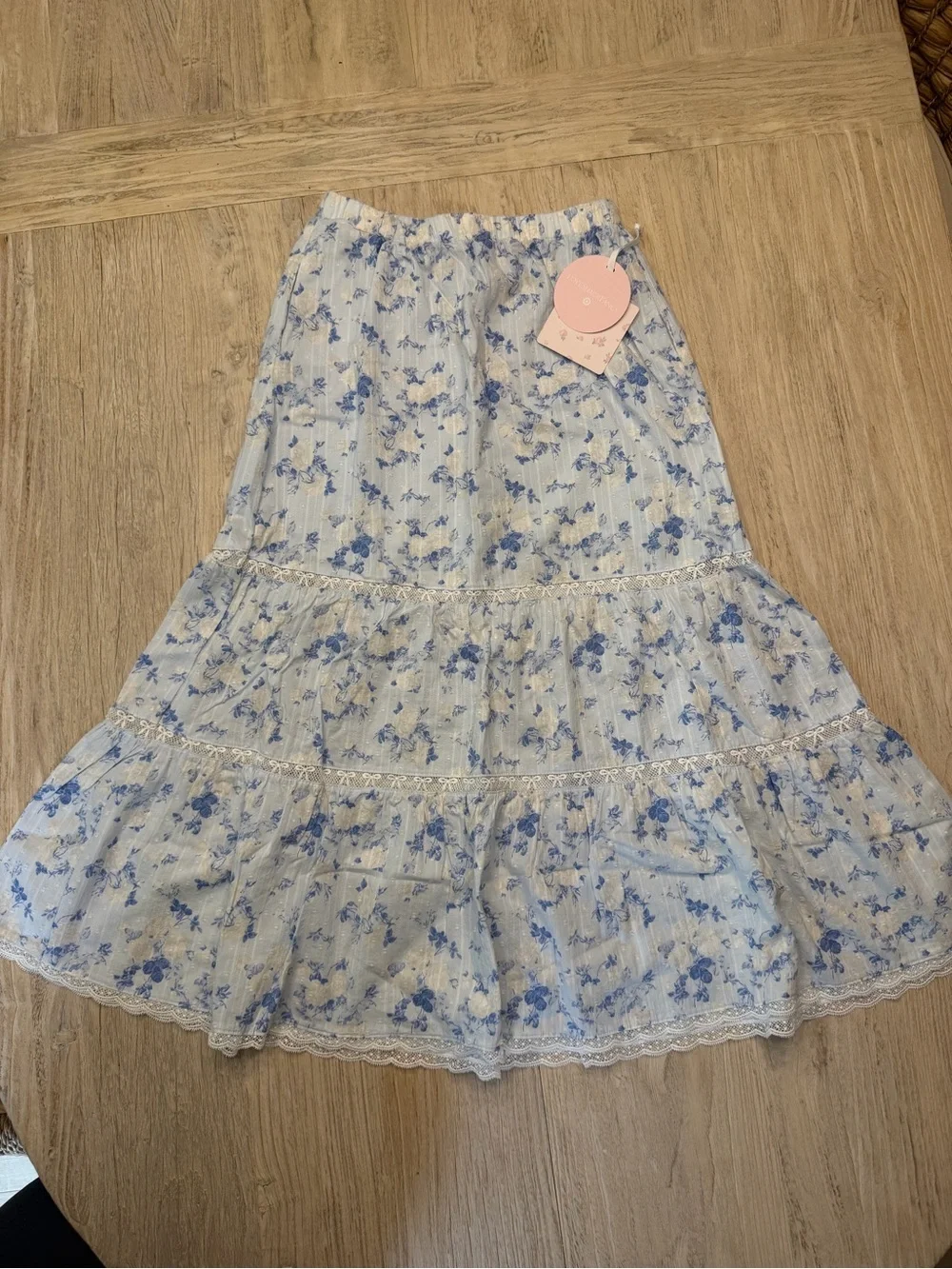 LoveShackFancy x Target Isla Everblooming Rosettes Tiered Maxi skirt